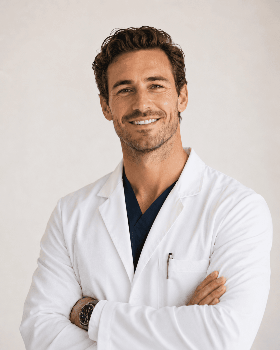 Licensed Stateside provider in white coat